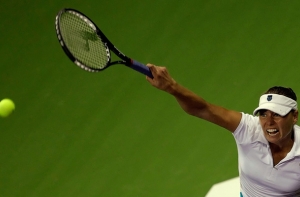 Теннисистка Вера Звонарева [выиграла первый матч на Australia Open]