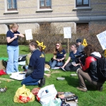 [Латвийские студенты провели] акцию протеста