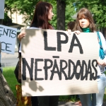 Студенты ЛАП [протестуют у Кабинета министров]