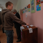 В Рижскую думу пока  [прошли четыре партии]