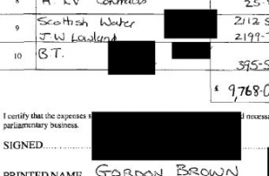 Скандальные отчеты [о тратах британских депутатов закрасили чернилами]