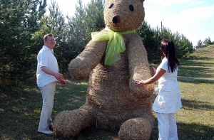 По Латвии будут [возить Медведя Счастья]