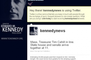 Семья Эдварда Кеннеди [организовала Twitter-трансляцию его похорон]
