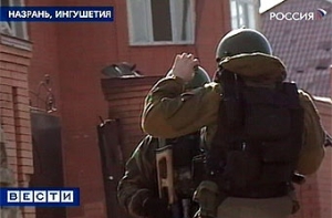 В Назрани идет [бой с боевиками]