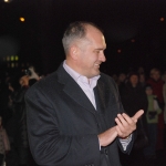 Skonto būve зажгла в Риге первую [рождественскую елку]