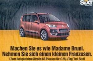 В рекламе автомобилей высмеяли рост Николя Саркози