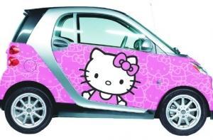 Бренд Hello Kitty украсил автомобиль Smart