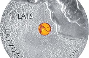 Банк Латвии выпустил «янтарный» лат