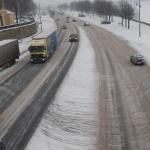 Дороги Латвии покрылись льдом