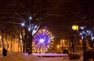 Мэр Риги зажег праздничные огни