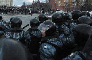 Манежную площадь оцепила милиция