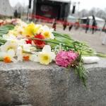 Сотни людей смотрят трансляцию военного парада