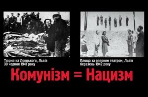 Власти Львова в День скорби вывесили в городе плакаты «Коммунизм = нацизм»