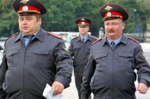 Российскую полицию закрыли для «толстых и пузатых»