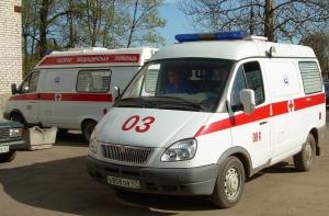 Машина «скорой помощи» перевернулась