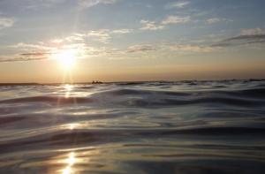В море у Даугавгривы ледяная вода
