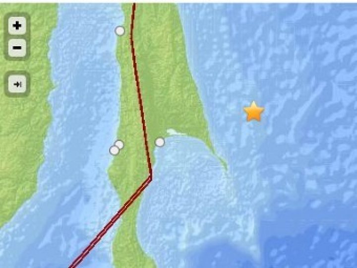 В Охотском море произошло сильное землетрясение