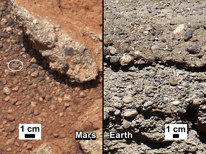 Марсоход Curiosity обнаружил следы древнего марсианского ручья