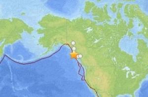 У берегов Аляски произошло землетрясение магнитудой 7,7