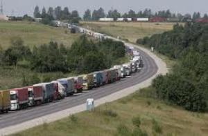 Затор образовался на латвийско-российской границе
