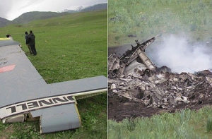 KC-135 разломился в воздухе и взорвался