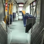 В Риге сошел с рельсов низкопольный трамвай