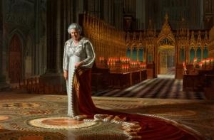 Борец за права отцов облил краской портрет Елизаветы II