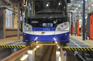 На бульваре Райня остановились трамваи