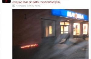 Латвийские города скорбят вместе со столицей
