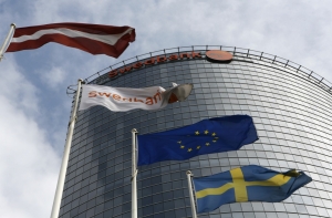 После праздничного салюта люди сообщали о пожаре в здании Swedbank