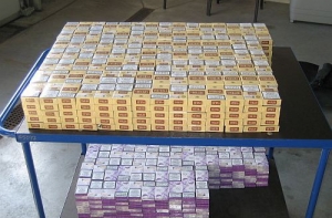 Полиция нашла спрятанные в кустах 350 тыс. контрабандных сигарет