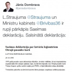 VL-TB/ДННЛ обвинил Страуюму в грубом нарушении Декларации Сейма