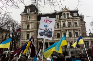 Пикет в Риге: Путина назвали оккупантом и фашистом (ФОТО,ВИДЕО)