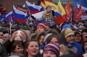 Около 600 тысяч человек вышли на митинги в поддержку Крыма в городах РФ