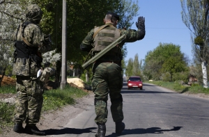Под Славянском обстреляли блок-пост ополченцев