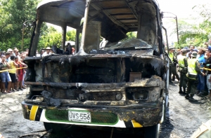 В Колумбии сгорел автобус с детьми