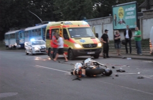 В результате автоварии на Саркандаугаве погиб мотоциклист (ФОТО)