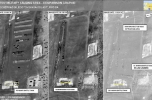 НАТО показало спутниковые кадры с танками РФ на Украине (ФОТО)