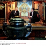 Нацблок обнаружил свастику в юрте президента Монголии