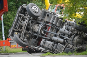 Авария в Золитуде: перевернулась автоцистерна с газом (ФОТО)