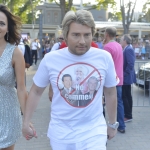 Басков бессловесно выразил протест против решения МИД Латвии (ФОТО)