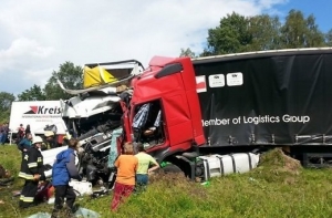 В Литве в аварии четырех фур пострадали граждане Латвии