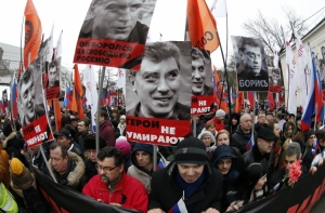 В Москве прошел Траурный марш в память о Немцове (ФОТО, ВИДЕО)