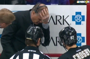Шайба попала в голову комментатора НХЛ (ВИДЕО)