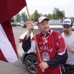 Сборная Латвии по хоккею вернулась домой (ФОТО,ВИДЕО)