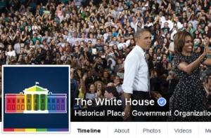 Facebook и Twitter Белого дома раскрасили в цвета ЛГБТ-флага (ФОТО)