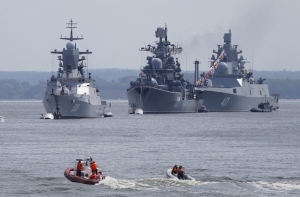 У границ Латвии замечен военный корабль РФ