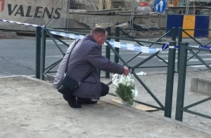 Мамыкин возложил цветы на станцию метро Брюсселя (ФОТО)