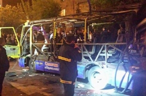 На месте взрыва в ереванском автобусе нашли следы тротила