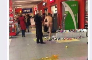 Супермаркет в Пурвциемсе: покупатель разделся догола, желая «попасть в новости»